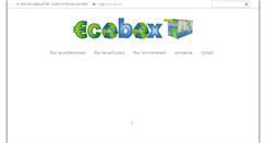 Desktop Screenshot of ecobox-pet.com